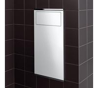 Keuco Portarifiuti pubblico Plan Integral 326x625x143mm Cromato/Bianco Laccato a destra