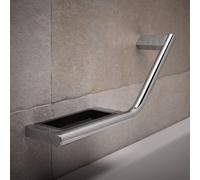 Keuco Plan maniglia di sostegno, 14909011037, Plan cromo/nero [Accessori Bagno > Maniglie di Sostegno]