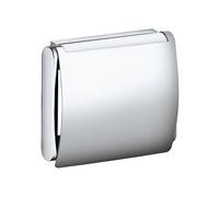 KEUCO PLAN support de papier toilette avec couvercle, pivotant, 14960170000, 14960170000, Colorazione: Alluminio argento-anodato/cromato