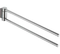 Keuco Plan Portasalviette a due bracci, orientabile, 43,8 cm, cromato | Made in Germany, incl. viti e tasselli, asta per asciugamano da forare