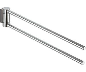 Keuco Plan Portasalviette a due bracci, orientabile, 43,8 cm, cromato | Made in Germany, incl. viti e tasselli, asta per asciugamano da forare