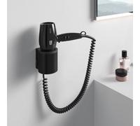 Keuco Plan supporto per asciugacapelli, 14995370037, Plan nero opaco [Accessori Bagno > Supporti Asciugapelli]