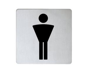 Keuco Plan targhetta bagno, uomini, 14967010000, Plan cromo/nero [Accessori Bagno > Targhette Bagno]