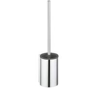 Set di spazzole per WC Keuco Plan 14972, con inserto in plastica nero, cromato