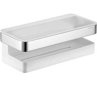 KEUCO COLLECTION MOLL tablette de douche, fixation cachée, 12758010000, 12758010000, Colorazione: cromato / bianco