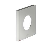 KEUCO Rosace murale surdimensionnée pour mitigeur monocommande et mitigeur de douche encastré, carrée, 59551060092, 59551060092, Colorazione: finitura acciaio inox