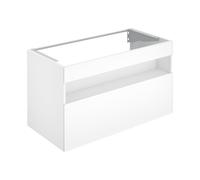 KEUCO STAGELINE Meuble sous-lavabo, 1 tiroir frontal, 1000x625x490mm, avec éclairage LED, 32872290100, 32872290100, Corpo/Fronte: Inox laccato satinato opaco / Inox vetro satinato
