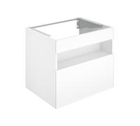 KEUCO STAGELINE Meuble sous-lavabo, 1 tiroir frontal, 650x625x490mm, avec éclairage LED, 32852290100, 32852290100, Corpo/Fronte: Inox laccato satinato opaco / Inox vetro satinato