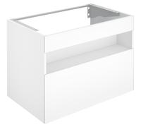 KEUCO STAGELINE Meuble sous-lavabo, 1 tiroir frontal, 800x625x490mm, avec éclairage LED, 32862290100, 32862290100, Corpo/Fronte: Inox laccato satinato opaco / Inox vetro satinato