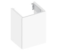 KEUCO X-LINE Meuble sous-lavabo, 1 porte, charnières à gauche, 460x605x380mm, 33122300001, 33122300001, Corpo/Fronte: Decoro bianco opaco / vetro bianco