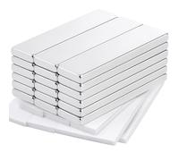 Keukenket MTS Magnete - Magneti al neodimio, extra forti, 40 x 10 x 3 mm, con retro autoadesivo, 18 pezzi, magneti rettangolari, forti per lavagna bianca, frigorifero, cucina, uffici