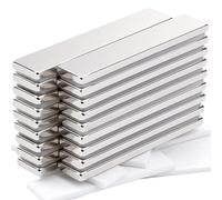 Keukenket MTS Magnete - Magneti al neodimio, extra forti, 50 x 10 x 3 mm, con retro autoadesivo, 18 pezzi, magneti rettangolari, forti per lavagna bianca, frigorifero, cucina, uffici
