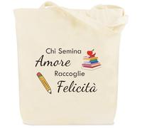 kEUkunHA Regalo Maestre Fine Anno Grazie Regali Festa Della Mamma Natale Regali Fine Anno Laurea Valentino Compleanno Pasqua Festa Della Donna Halloween Idee Tote Bage Originali per Migliore Maestre