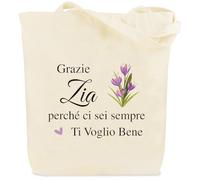 kEUkunHA Regalo Zia Festa Della Mamma Idee Regalo Originali Natale Regali Compleanno Pasqua Valentino Halloween Festa Della Donna San Grazie Regali Idee Tote Bag Originali per La Migliore Zia