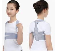 KEuLen Correttore Posturale Spalle Schiena, Correttore posturale Regolabile con Cintura di Supporto, previene la gobba, tutore posturale for la Parte Superiore della Schiena(Grey,Large)