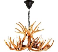 KEuLen Lampadario di Corna, Lampadario Antler, Lampadario Moderno a LED con Corna di Cervo, lampadari E12, luci Vintage