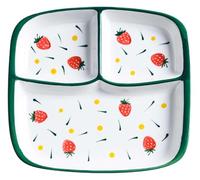 KEuLen Piatti Piani Divisi, Piatto Diviso, Piatti da portata divisi, Piatto di controllo della dieta, Piatti quadrati for il controllo delle porzioni(Green)