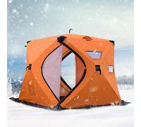 KEuLen Tenda da Pesca sul Ghiaccio, Tenda da Pesca sul Ghiaccio Invernale, Calda Tenda da Campeggio turistica in Cotone(Orange)