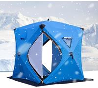 KEuLen Tenda Portatile per Pesca sul Ghiaccio, Tenda da Pesca Invernale Tenda da Pesca sul Ghiaccio con Borsa for Il Trasporto Attrezzatura da Pesca all'aperto(Blue)