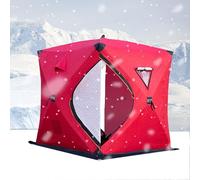 KEuLen Tenda Portatile per Pesca sul Ghiaccio, Tenda da Pesca Invernale Tenda da Pesca sul Ghiaccio con Borsa for Il Trasporto Attrezzatura da Pesca all'aperto(Red)