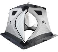 KEuLen Tenda Portatile per Pesca sul Ghiaccio, Tenda da Pesca sul Ghiaccio Portatile Pop-up Shanty, casa da Pesca in Stile hub for 4-5 Persone con Ancore(White)