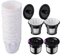 Keurig 2.0 Riutilizzabile K Coppa Filtro per Caffè Capsule 4 Pacco + 100 Pz