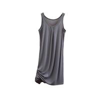keusyoi Camicia da notte da donna, casual, senza maniche, vestito, camicia da notte, abito estivo per la casa, 1, 5XL