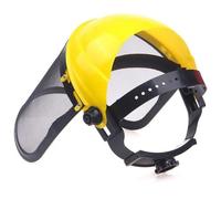 Keuyeo Cappello per Casco di Sicurezza per Tagliaerba Giardino in Acciaio Inossidabile con Maschera Protettiva in a Pieno Facciale per Protezione Forestale del Decespugliatore