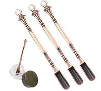 Keuyeo Cucchiaio Fiuto 3 Pezzi Paletta per Polvere Mini Pala Cucchiaio Medicina Collana con Pendenti per Bottiglia Fiuto Accessori Cucina per Fumatori 80mm