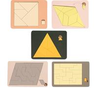 Keuyeo Puzzle Geometrici in Legno per Adulti, Sfida Impossibile, Rompicapo per, Brucia Il Cervello, Decompressione, Rompicapo