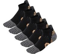 Kevaler Calzini Da Uomo Con Punta A Cinque Dita Corsa Cotone Athletic Low Cut Per Gli Uomini Asciugatura Veloce Traspirante Morbido per Allenamento Corsa Fitness - Confezione da 5