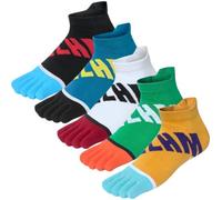 Kevaler Calzini Da Uomo Con Punta A Cinque Dita Cotone Athletic Low Cut Calzini Calzini Per Gli Uomini Asciugatura Veloce Traspirante Morbido EU 40-45 /UK 7-10(5 Paia)