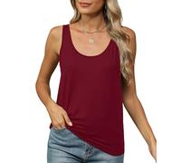 KevaMolly Canotta basic da donna UPF 50+ casual morbido scollo rotondo senza maniche top vestibilità classica 2025 abiti vestiti, Z Borgogna, XL