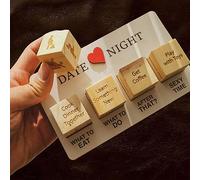 KEVGNRO Date Night Dice After Dark Edition, Date Night Reusable Wooden Dice Game for Couples, Lovers Decision Dice Fun Dice for Valentine's Day