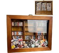 KEVGNRO Libreria Ansia | Scuoti Via la Tua ansia, Diorama da scaffale in Legno Fatto a Mano, Piccola vetrina per libreria Antistress, Regalo per scaffale 3D per Gli Amanti dei Libri