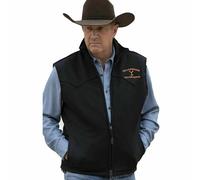 Kevin Costner John Dutton Yellowstone Gilet In Lana | Gilet In Lana Nero Da Uomo