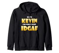 Kevin Costume IDGAF Meme Personalized First Name Kevin Joke Felpa con Cappuccio