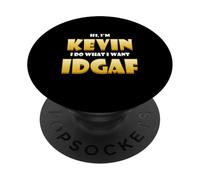 Kevin Costume IDGAF Meme Personalized First Name Kevin Joke PopSockets PopGrip Adesivo