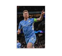 Kevin De Bruyne - Poster artistico anti schizzi per soggiorno e camera da letto, dipinti da appendere adatti per molteplici scenari, non c'è bisogno di perforare, facile da installare, adatto per