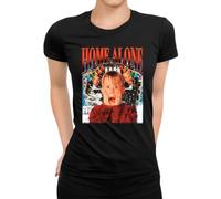 Kevin Home Alone - Maglietta natalizia da donna, Nero , S