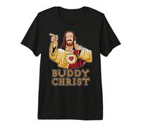Kevin Smith Visualizza Askewniverse Buddy Christ ha ottenuto Una Sorpresa Dorata Maglietta Premium