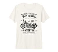 Kevin's Garage Motorcycle Design per Il Nome Kevin Maglietta Premium
