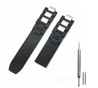 Kevisae Cinturino in gomma siliconica nera compatibile con Must De Cartier 21 Century Chronograph Quartz- Cinturino in gomma per orologio da 20 mm Cartier, 5 to 8 inches, Silicone, Cinturino per