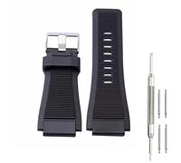 Kevisae Cinturino per orologio in silicone da 34 mm x 24 mm, compatibile con Bell & Ross B&R BR-01 BR-03 92 Diver con strumento a molla gratuito - Bell & Ross Watch Band