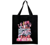 KEVRDRT Tote Bag Tela Dem-0n Hun-ters con Stampa Hunt/rix, Borsa di Tela 35x40 cm, Borsa di Stoffa Mista Cotone, Shopper Riutilizzabile Regalo per Donne e Fan dell'Anime (2)