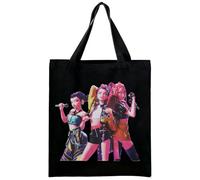 KEVRDRT Tote Bag Tela Dem-0n Hun-ters con Stampa Hunt/rix, Borsa di Tela 35x40 cm, Borsa di Stoffa Mista Cotone, Shopper Riutilizzabile Regalo per Donne e Fan dell'Anime (1)