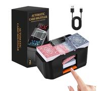 Kevsuvqin Mescolatore Carte da Gioco a Basso Rumore, Mischia Carte Automatico con Batteria Ricaricabile da 3000 mAh e Cavo di Ricarica UBS, per Uno, Poker, Texas Hold'em, ECC