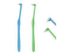 KEVZHUKWV 2 spazzolini da denti tufted morbidi spazzolini interspaziali piccoli spazzolini ortodontici per apparecchi ortodontici parentesi graffe per la cura delle gengive denti sensibili pulizia