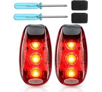KEWAYO 2 Pezzi Luce Running Ricaricabile USB Luci Bicicletta LED, Luce Stroboscopica, Luce da Corsa di Sicurezza, per Corsa,Alpinismo,Cani,Biciclette