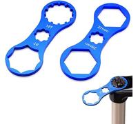 KEWAYO 2 strumenti di riparazione per forcella anteriore della bicicletta | Tappo per forcella anteriore SR Suntour XCR/XCM/XCT/RST MTB per rimuovere e installare una chiave inglese